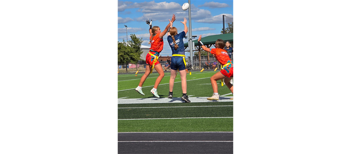 Game time intensity! Hands up, eyes on the ball, and nothing but hustle. #NFLFLAG #SteelCurtainFootball #FemalesInFlag #GameDayEnergy